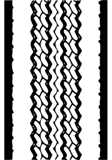 Oto Lastik İzi Folyo Sticker Derstv413 90 Cm Uzunluk Siyah