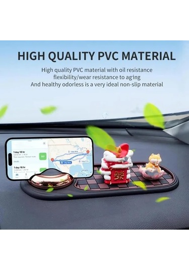 Xuweiwei A-silvery 360 Derece Dönebilir Araç Kaymaz Paspas Telefon Tutucu Ve Otopark Numaraları