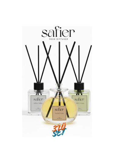 3 Lü Çubuklu Oda Kokusu Seti Yağmur Ormanları,sandal Ağacı,beyaz Sabun 100 Ml Karışık