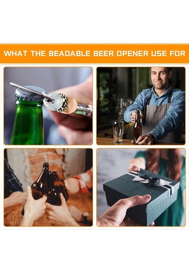 Gatherco 6 Adet Boncuklu Bira Açacağı Yeniden Kullanılabilir Şişe Açacağı Barmenler İçin Dekoratif Boncuklu Şişe Açacağı Kendin Yap Boncuk Şişe Açacağı Diğer