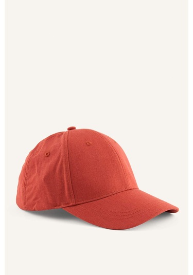 Defacto Erkek Basıc Keten Karışımlı Bordo Cap Şapka H5923ax26smbr268 Bordo-br268