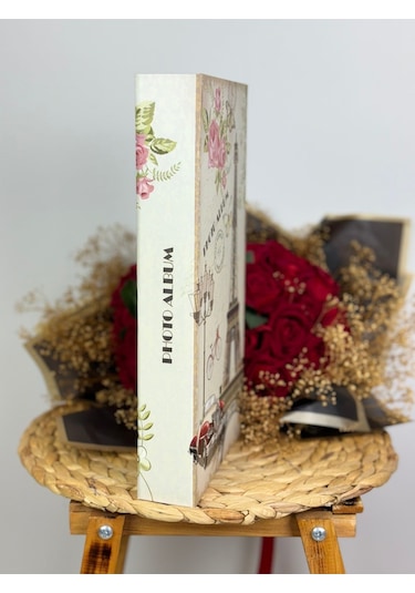 Rabsev RS307 Fotoğraf Albümü 10x15cm 300 Fotoğraf Kapasiteli Eyfel Desenli Lüks Albüm