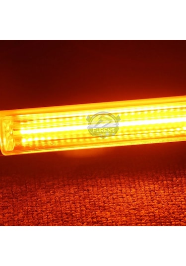 Turuncu Tepe Çakar Bar Led 90cm 12-24v Off Road Çekici Traktör İkaz Lambası Çakar 15 Modlu Siyah