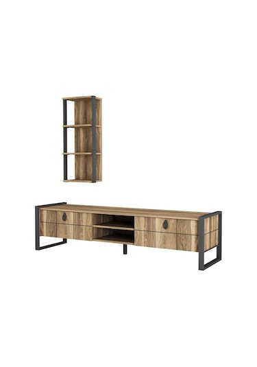 Dekorister Exclusive Lost Metal Tv Ünitesi Ceviz