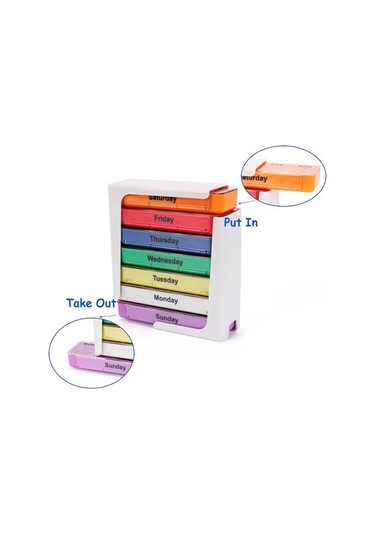 Pazly Yaşlı Suntek Kutusu Hapları Hap Haftalık Gün Düzenleyici 7 Dx Diğer