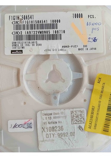 F1g1h150a541 150j Murata 375 Adet