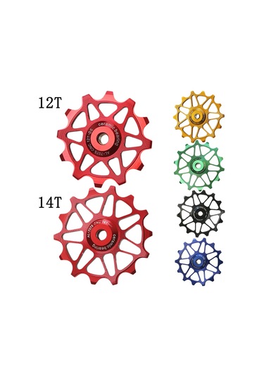 Qingmipy Bisiklet Vites Kılavuzu - Seramik 12t Tekerlek - Dağ Ve Yol Bisikletleri İçin Metal Vites Kılavuzu Yeşil Yeşil