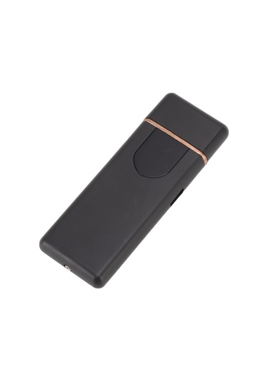 Konesam Siyah Doku Sensörlü Çift Taraflı Alevli Usb Şarjlı Elektrikli Çakmak, Dahili Li-poly Batarya Ve Pil Göstergesi İle Rüzgar Dayanıklı