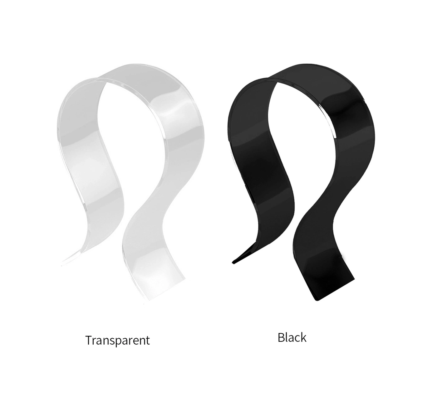 Skycity Akrilik Kulaklık Tutucu U Şekilli Ev Ofis Mağaza Sergi Stendi Dayanıklı Transparent Kulaklık Depolama Rafı