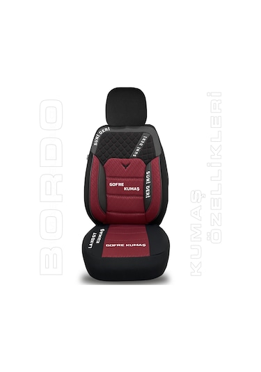 Minderland K1 - Suzuki Splash İle Uyumlu Koltuk Kılıfı, Tam Takım/bordo-siyah