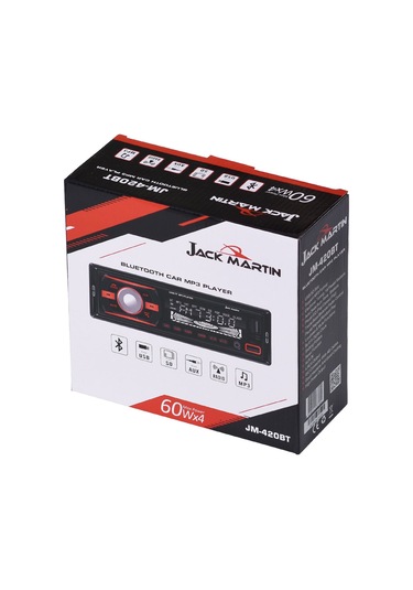 JACK MARTİN Çift USB Girişli Bluetooth'lu Oto Radyo Teyp JM-420 BT