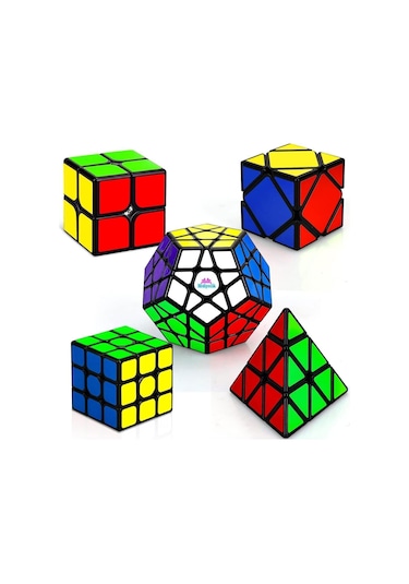 Zeka Küpü Seti 2x2,3x3,pyramid,skewb,megaminx Speed Cube Set 5 Parça