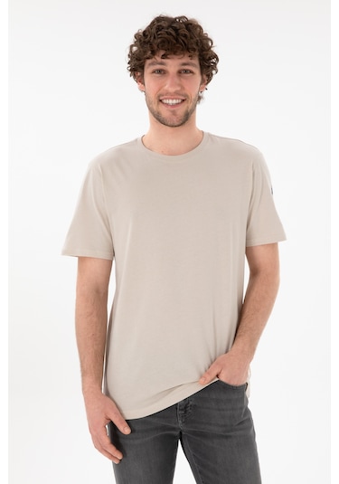 U.S. Polo Assn. Erkek Regular Fit Bisiklet Yaka Taş Basic Tişört 50305985-VR049 U.S. Polo Assn. Erkek Regular Fit Bisiklet Yaka Taş Basic Tişört 50305985-VR049