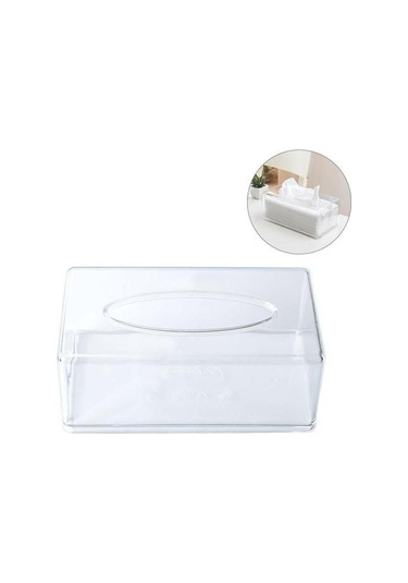 1 Adet Şeffaf Doku Kutusu Peçete Tutucu Oturma Odası Ev Organizatör Kağıt Dispenseri Faydalı Doku Kutuları