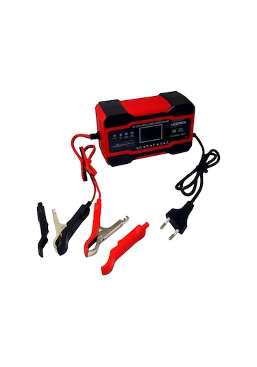 Electroon Ucomen Uc-c121001a Kırmızı 12/24 Volt 10 Amper Led Göstergeli Akü Şarj Cihazı