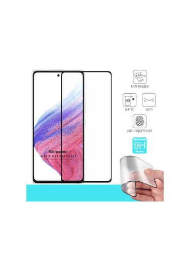 Microsonic Samsung Galaxy Uyumlu A53 5g Seramik Matte Flexible Ekran Koruyucu Siyah