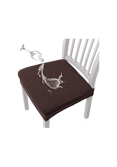 Lemestar 6 Adet Kahverengi Su Geçirmez Sandalye Koltuk Örtüsü - Esnek, Kaymazsız, Dayanıklı, Ev Ve Restoran İçin Kahverengi