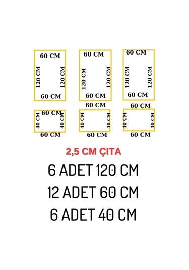 Rustik Tasarım Boyanabilir Çıta Hazır Kesim (ANKA125)