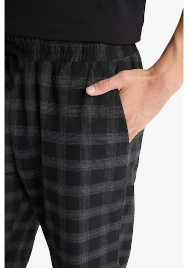 Defacto Regular Fit Cepli Uzun Boy Flanel Alt C6119ax25wnbk81 Siyah