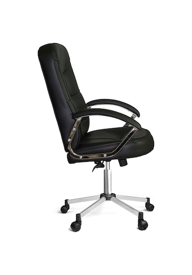 Türksit Manager  Makam Koltuğu Siyah Metalik Gri Boyalı Kol Ve Ayak