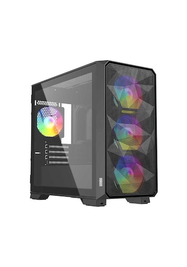 Dragos Dıamond 600 W 80+ 4-RGB Fanlı Mıd-Tower Oyuncu Bilgisayar Kasası