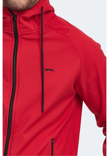 Slazenger Rangı Erkek Kapüşonlu Kırmızı Mont & Kaban Kırmızı