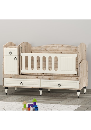 Garaj Home Sude Membran Aytaşı Beşik Yatak Ve Uyku Seti Kombinli Beyaz