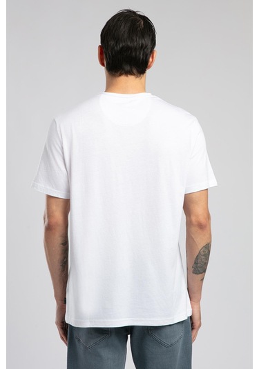 Lee Cooper Gael Erkek O Yaka T-shirt Beyaz-19816 Beyaz