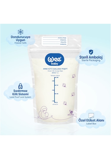 Anne Sütü Saklama Poşeti 20'li