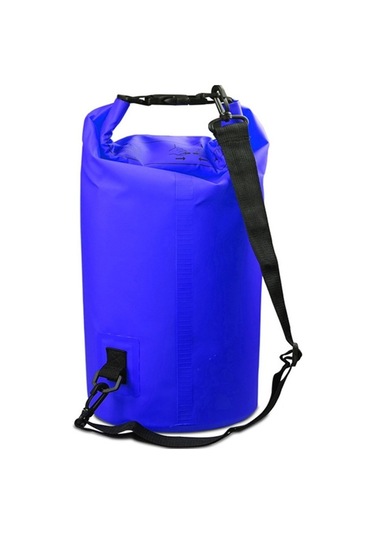 Sones Outdoor Su Geçirmez Tek Omuz Çantası Kuru Çuval Pvc Varil Çanta, Kapasite: 5l Koyu Mavi