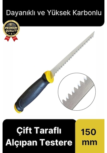 Üstün Kalite Dayanıklı Çelik Sivri Uçlu Çift Taraflı Ahşap Sunta Kesme Oygu Alçıpan Testere 150 Mm