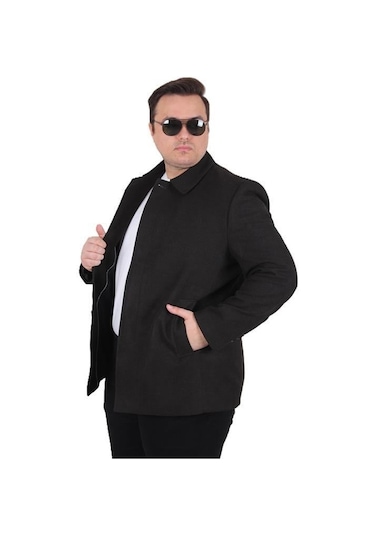 Starbattal Erkek Büyük Beden Kaşmir Kaban 103008 Kahverengi Kahverengi