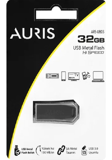 Auris Ub03 32gb Usb 3.0 Uyumlu Metal Flash Bellek -