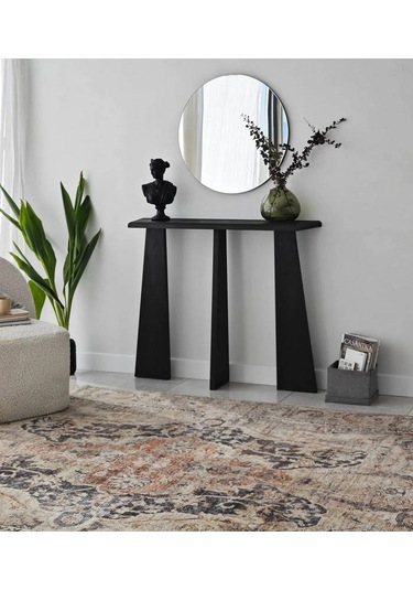 Ela Wood Working Cleopatra Masif Ağaç Dresuar 100cm Siyah