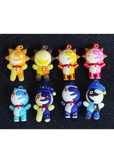 Five Nights At Freddy S Fnaf Sundrop & Moondrop 8 Li Silikon Figür Oyuncak Koleksiyon Seti