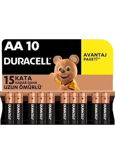 Duracell Basic AA Kalem Pil 10'lu