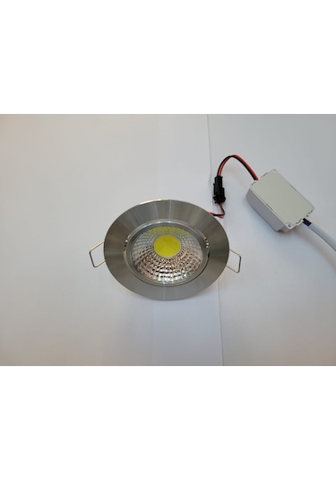 Valens 5 Watt Krom Kasa Beyaz Işık Trafolu Cob Led Spot 6 Adet