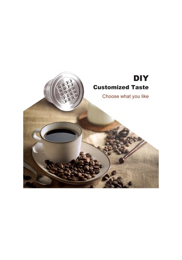 Xindoker 304 Paslanmaz Çelik Kahve Kapsülü Seti - Yeniden Kullanılabilir Dolgulu 1 Kapsül + Kaşık Ve Fırça - Nespresso Makineleri İçin Uyumlu Diğer