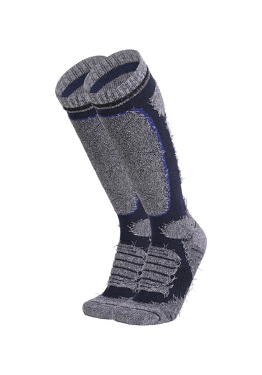 Wezone Yüksek Bilekli Kayak Çorabı, 80% Pamuk, Hızlı Kuruyan, Akışkanlık Sağlar, Kompresyonlu, Spor Ve Günlük Kullanım İçin M/l Boy Mavi