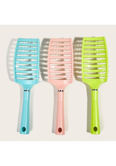 Qingmipy Mavi Renkli Rahat Saç Tarama Ve Saç Derisi Masajı Fırçası, Kaymaz Sap Tasarımı