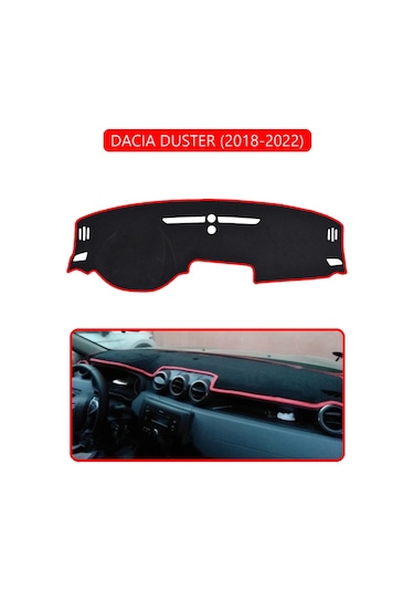 Dacıa Duster 2018-2022torpido Koruma Halısı Kırmızı Kenar