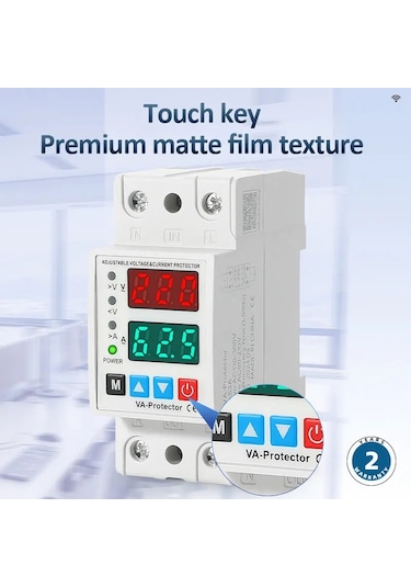 40a/63a Din Ray 230v Ayarlanabilir Aşırı Gerilim Ve Düşük Gerilim Koruyucu 63a Diğer