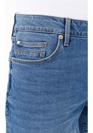Colin's Colins Düşük Bel Mavi Erkek Jean Şort Mavi