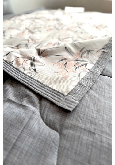 Alla Turca Tek Kişilik Yazlık Uyku Seti Düz Çarşaflı Natura Gri Gri