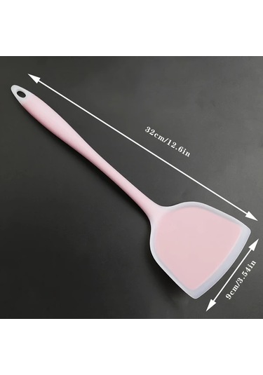 Chuangyinshop Yeşil Silikon Spatula, Yapışmaz Tava Özel, Yüksek Isıya Dayanıklı, Kalın Mutfak Aletleri Yeşil