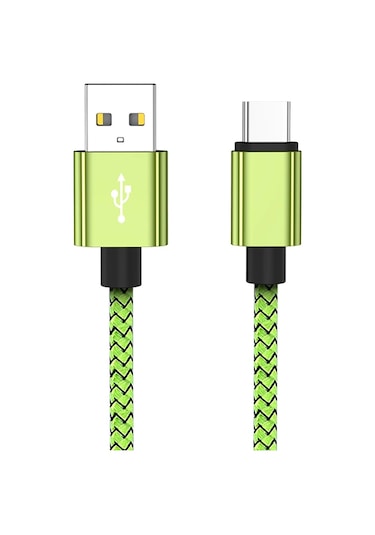 Nephy Usb C Hızlı Şarj Kablosu 2m/3m - Samsung S23/xiaomi/oneplus Uyumlugreen0.75 M