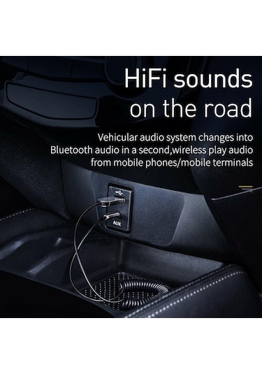 Baseus Bluetooth Aux 3.5Mm Usb Araç Transmitter Mikrofonlu