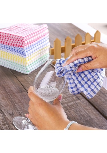 Prestigegoods 10 Adet Mutfak Bulaşık Bez Seti - Çevre Dostu Bulaşık Havlusu, Emici, Kolay Bakım, 30x30cm