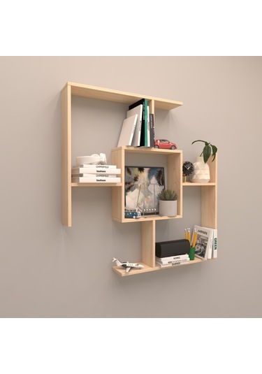 Rafkestir Paris Duvar Raf Seti Akçaağaç ( Mat )