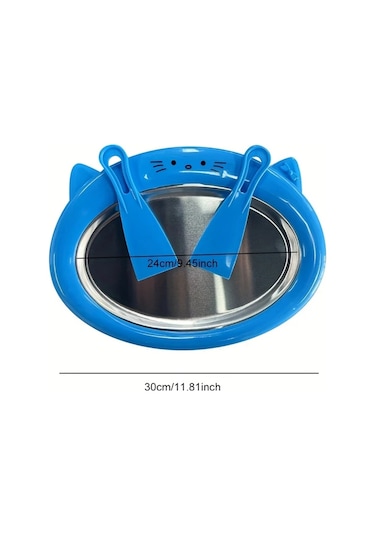 Willowhaven Mavi Gençler İçin Paslanmaz Çelik Dondurma Makinesi Dıy Yoğurt Sorbet Smoothie Kedi Tasarım